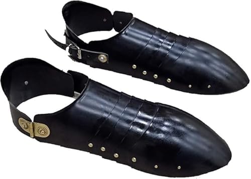 Mittelalterliche Rüstung schwarz Stahl Rüstung Schuhe Reenactment Rustikale Vintage Heimdekoration Geschenke Mittelalterliche Rüstung schwarz Stahl Rüstung Schuhe Reenactment Rustikale Vintage Heimdekoration Geschenke von Generic