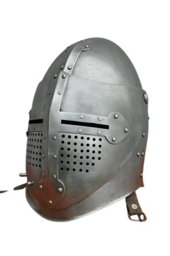 Mittelalterliche Tempelhelme Ritter Kampf Rüstung Helm Tragbarer Kostüm Helm Rüstung Stahlhelm Reenactment Historischer Helm LARP Antike Erwachsene Helm Halloween Kostüm Mittelalterliche Tempelhelme Ritter Kampf Rüstung Helm Tragbarer Kostüm Helm Rüstung Stahlhelm Reenactment Historischer Helm LARP Antike Erwachsene Helm Halloween Kostüm von Generic