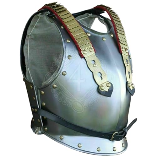 Mittelalterliche römische Brustpanzer Kreuzritter tragbar Stahl Brustplatte Ritter Kürass LARP Krieger Brustpanzer Rüstung Brustschutz Cosplay Kostüm Halloween Mittelalterliche römische Brustpanzer Kreuzritter tragbar Stahl Brustplatte Ritter Kürass LARP Krieger Brustpanzer Rüstung Brustschutz Cosplay Kostüm Halloween von Generic