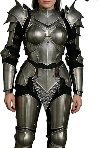 Mittelalterlicher Damen-Ritter-Anzug aus Stahl, halbe Körperrüstung – Brave Lady Armor Knight Damen Halbkörperpanzer von Generic