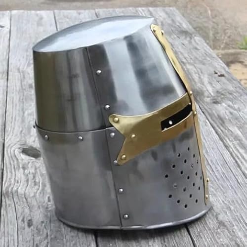 Mittelalterlicher Helm Tempelritter Kreuzritter Helm Bestes Geschenk für Ihn von Generic