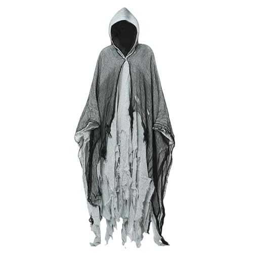 Mittelalterlicher Mönch mit Kapuze | Halloween Mittelalter Umhang | Spukhaus-Dekoration | Gruseliges Kostüm | Halloween-Outfit | Spukhaus-Dekoration für Horror-Atmosphäre für Maskerade Bühnenshow von Generic