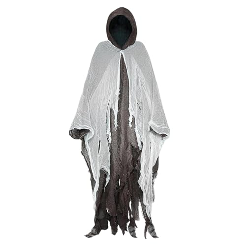Mittelalterlicher Mönch mit Kapuze | Halloween Mittelalter Umhang | Spukhaus-Dekoration | Gruseliges Kostüm | Halloween-Outfit | Spukhaus-Dekoration für Horror-Atmosphäre für Maskerade Bühnenshow von Generic