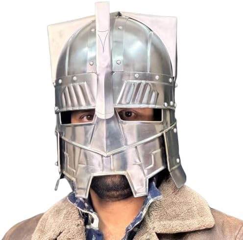 Mittelalterlicher Moria Zwergkriegerhelm Rüstung Ritter Rüstung Helm LARP Cosplay Kostüm Bestes Geschenk 18 Gauge Stahl von Generic