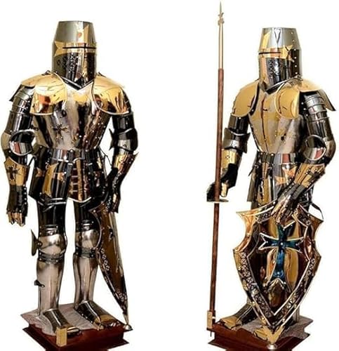 Mittelalterlicher Ritter Ganzkörper-Rüstungsanzug - Edelstahl Rostfrei Tragbares Kostüm für Halloween, Cosplay & Rustikale Wohnkultur Mittelalterlicher Ritter Ganzkörper-Rüstungsanzug - Edelstahl Rostfrei Tragbares Kostüm für Halloween, Cosplay & Rustikale Wohnkultur von Generic