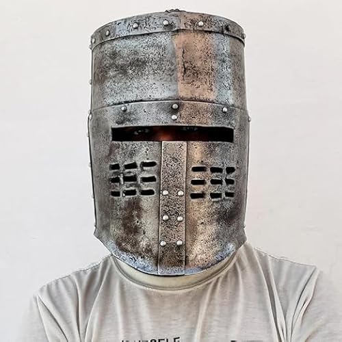 Mittelalterlicher Solver Knight Monty Stahl Eisen Helm Stahl Ritter Helm Battle Ready Rüstung Helm Cosplay Geschenk von Generic