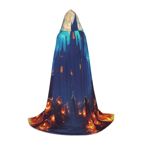 Mittelalterlicher Stil Umhang mit Kapuze Geisterwaldgebäude Kapuzenumhang Umhang Kostüm Mit Kapuze für Halloween-Partys, Cosplay-Events Und Gothic-Themenabende, Blau Mittelalterlicher Stil Umhang mit Kapuze Geisterwaldgebäude Kapuzenumhang Umhang Kostüm Mit Kapuze für Halloween-Partys, Cosplay-Events Und Gothic-Themenabende, Blau von Generic