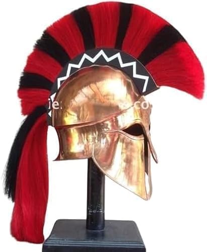 Mittelalterlicher griechischer korinthischer Helm aus Messing, 18 g Stahl, 22,9 cm, Gold, LARP SCA Warrior Battle Ready Handmade Armor Helm für Rollenspiele & Cosplay von Generic