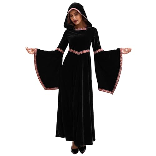 Mittelalterliches Kostüm Gothic Cosplay Outfit elegantes Halloween Partykleid für Erwachsene historisches Gewand von Generic