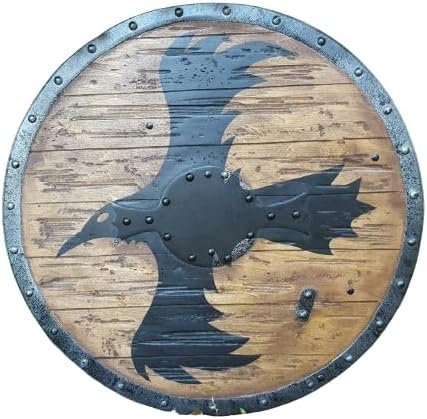 Mittelalterliches Wikinger-Rüstungsschild, Rabe, runder Schild für Kampf & Dekoration Mittelalterliches Wikinger-Rüstungsschild, Rabe, runder Schild für Kampf & Dekoration von Generic