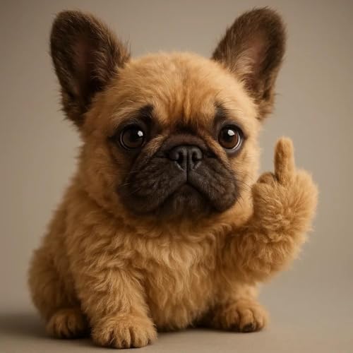 Mittelfinger Plüsch, Treffen Sie Die Einstellungskader: Winzige Plüschrebellen mit Sass & Kuscheln, Taschen Bulldog von Generic