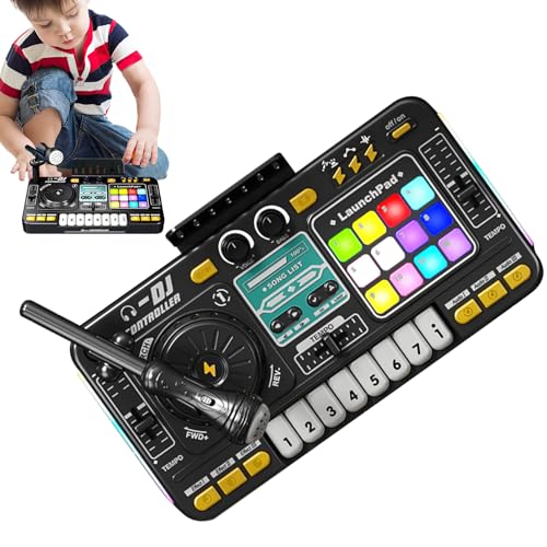 Mixer -DJ für Kinder - Bildungsspielzeugklavier mit Mikrofon, musikalischer Tastatur mit LED -Leuchten und interaktiven Klängen | USB -wiederaufladbare tragbare Musikinstrument, DJ -Tabelle zum Lernen Mixer -DJ für Kinder - Bildungsspielzeugklavier mit Mikrofon, musikalischer Tastatur mit LED -Leuchten und interaktiven Klängen | USB -wiederaufladbare tragbare Musikinstrument, DJ -Tabelle zum Lernen von Generic