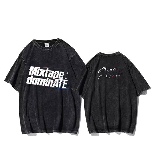 Mixtape:Dominate T-Shirt, Album K-Pop Support Baumwolle Gewaschene T-Shirts Stay Merch(Black-2,M) von Generic