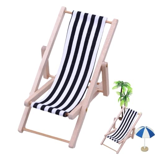 Mmini Liegestuhl Spielzeug – faltbarer Liegestuhl für Feengärten und Stranddekorationen, Miniatur-Liegestuhl für Puppenhäuser | dekorativer Strandstuhl für Szenen in Mmini Liegestuhl Spielzeug – faltbarer Liegestuhl für Feengärten und Stranddekorationen, Miniatur-Liegestuhl für Puppenhäuser | dekorativer Strandstuhl für Szenen in von Generic