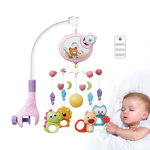 Mobile für Kinder, Mobile für Kinder mit Musik und Fernbedienung, drehbares Musikspielzeug für Kinderzimmer, automatisch für Weihnachts- und Geburtstagsgeschenke von Generic