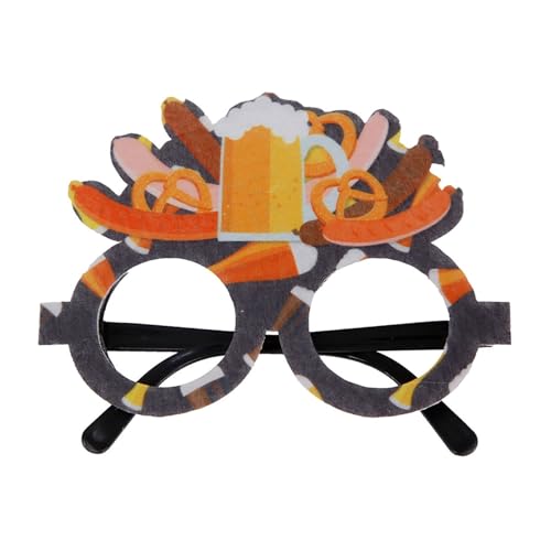 Mode Oktoberfest Brille Sommer Stil Oktober Party PROM Dekorative Prop Brille JhQ161 (Black, M) von Generic