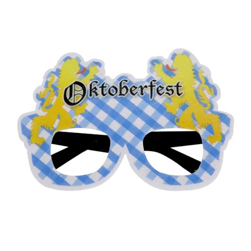 Mode Oktoberfest Brille Sommer Stil Oktober Party PROM Dekorative Prop Brille JhQ161 (White, M) von Generic