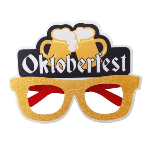 Mode Oktoberfest Brille Sommer Stil Oktober Party PROM Dekorative Prop Brille JhQ161 (Yellow, M) von Generic
