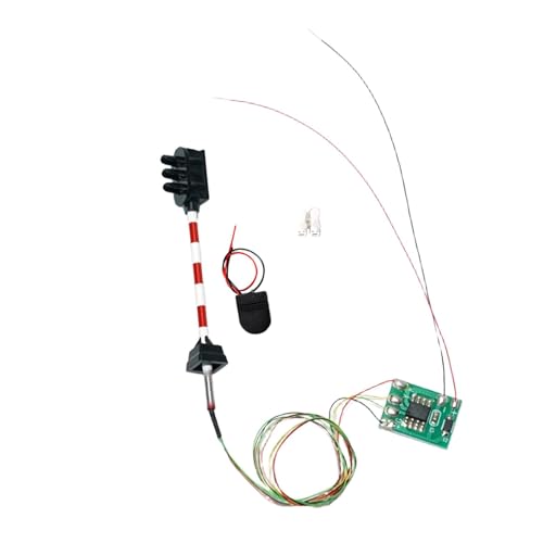 Modelleisenbahn-Zugsignal, Zugübergangssignal, HO, 3 LEDs für Mikroszene, Rot Weiß Pole von Generic
