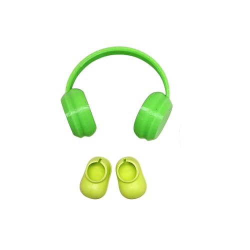 Modepuppen-Zubehörset mit Kopfhörern Schuhen für 15-17 cm große Puppen, perfekt für Sammler zur individuellen Gestaltung BgP448 (D, 5cm) von Generic