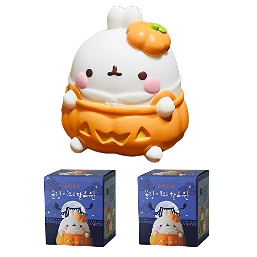 Molang Halloween Special Series 2 Box Toys Blind Box Cute Collectible Figure Action Model Girl Birthday Surprise Random Blind Bags Room Desktop Decoration (2 Pack) von Generic