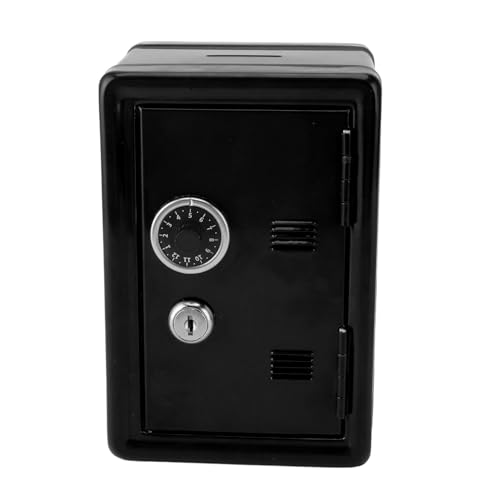 Money Bank, Long Lebens Life Piggy Bank Box Vertikales Safe Metal Creative for Home Use (Black) von Generic