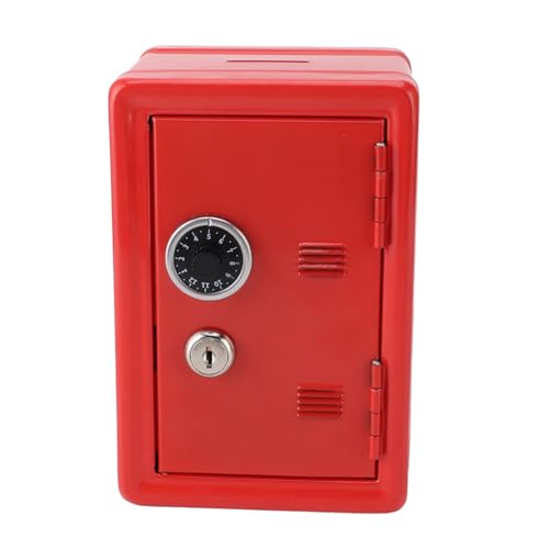 Money Bank, Long Lebens Life Piggy Bank Box Vertikales Safe Metal Creative for Home Use (Rot) von Generic