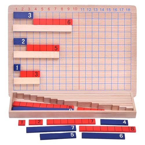 Montesori Additionsbrett – Arithmetisches Streifenbrett aus Holz, montesori-Mathematik-Lernspielzeug | Rechentafel für Kleinkinder und Kinder, Addition und So Montesori Additionsbrett – Arithmetisches Streifenbrett aus Holz, montesori-Mathematik-Lernspielzeug | Rechentafel für Kleinkinder und Kinder, Addition und So von Generic