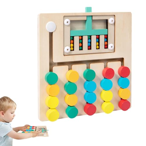 Montessori-Farbanpassungsspielzeug, Farbsortierspiel - Schach Montessori Spielzeug Sortierspiele - Hölzernes STEM-Sensoriktraining, Farbsortierspielzeug, Feinmotorik-Spielzeug, passende Spiele von Generic