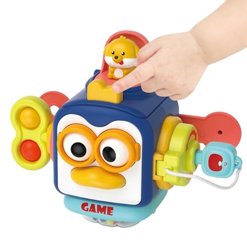 Montessori Würfelspielzeug | Interaktives Zappelspielzeug in Pinguinform für Kinder - Sensorisches Kinderspielzeug, Hand-Auge-Koordinations-Lernspielzeug für den Unterricht, Jungen, Mädchen im von Generic