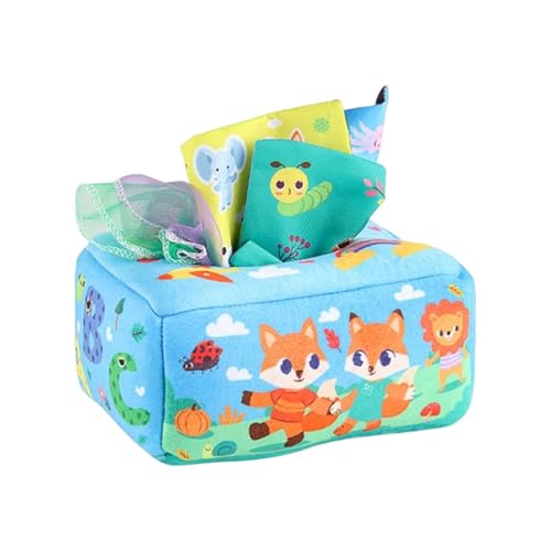 Montessoris Tissue Box Spielzeug - Stoffspielzeug für Kinder, sensorische bunte Handtücher | Die motorische Zeremonie für und kleine Kinder, fördert die Entwicklung 'Lernen vor Montessoris Tissue Box Spielzeug - Stoffspielzeug für Kinder, sensorische bunte Handtücher | Die motorische Zeremonie für und kleine Kinder, fördert die Entwicklung 'Lernen vor von Generic