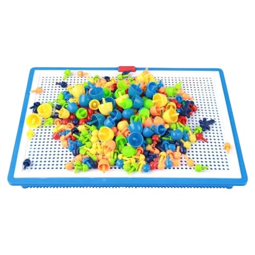 Mosaik Pegboard Für Kinder, Nägel Pegboard | Pädagogischer Baustein - Pilzlehre Kindernägel Pinnwand für Kinder im Alter 3+ von Generic