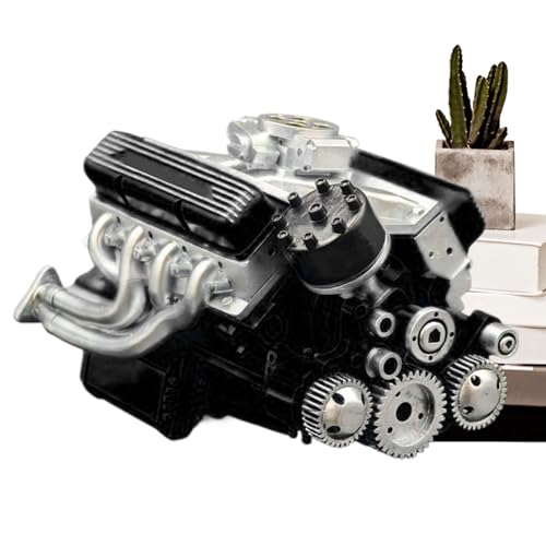 Motormodell - V8 Bausteine, Harzwissenschaftsspielzeug | Mechanisches Bildungsset, realistisches Schreibtisch -Display -Modell, Verwendung für Kinder STEM Lernzimmer Lernzimmer Wohnzimmer Bücherregal von Generic