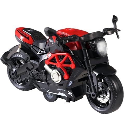 Motorrad Spielzeug, Motorrad Spielzeug zum Zurückziehen - Realistisches Motorrad Modell Spielzeug Zurückziehen - Motorsound, bunte Lichter, Tischdekoration, pädagogisches Spielzeug für Cru-Motorräder von Generic