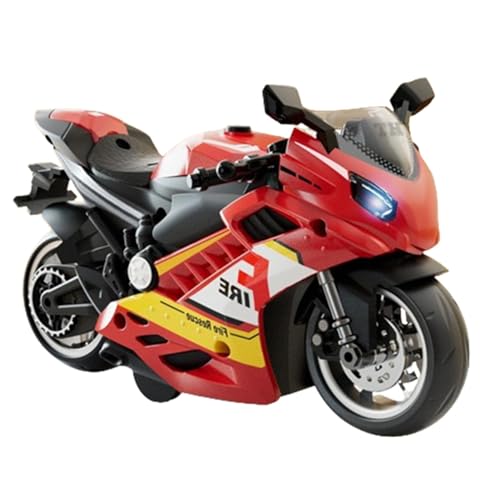 Motorradspielzeug - Pullback Motorrad mit Sound- und Leuchtfunktionen | actionreiches Klangspielzeug für Kinder, Druckguss-Motorradmodell für , Mädchen, Erwachsene, verbessert die von Generic