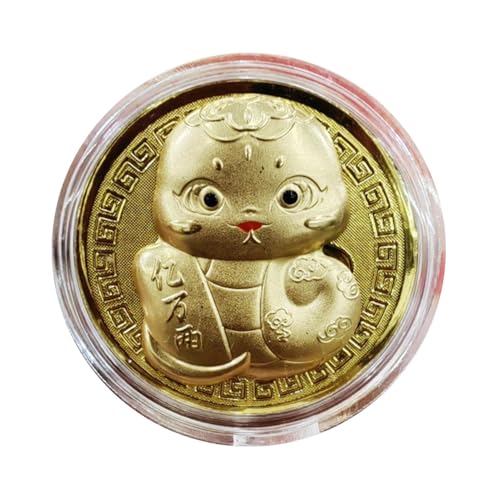 Münze des Jahres der Schlange 2025, chinesische Neujahrsmünze, Schlangen-Gedenkmünze, Erinnerungsmünze für chinesisches Mondneujahr 20 Münze des Jahres der Schlange 2025, chinesische Neujahrsmünze, Schlangen-Gedenkmünze, Erinnerungsmünze für chinesisches Mondneujahr 20 von Generic