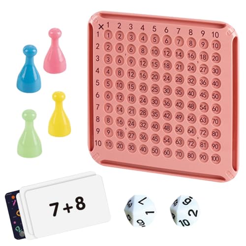 Multiplikation Math Board, Mathe Table Game | Hölzerne Bildungsmathematik Tischbrett,Multiplikationsspielzeug für Kinder Lernen manipulativ für die Grundschule von Generic