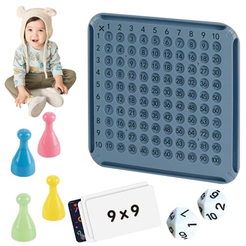 Multiplikationsbrettspiel, Multiplikation Math Board, Hölzerne Bildungsmathematik Tischbrett, Interaktives Lernspielspielzeug für Kinder 8-12 Klassenzimmer von Generic