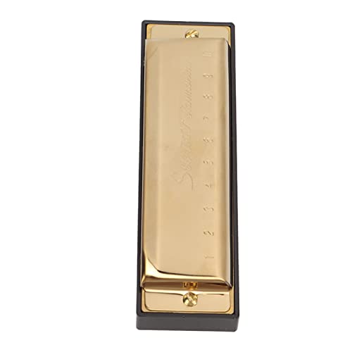 Mundharmonica Verchromte Kupferplatte Golden 10 Loch 20 Ton C -Schlüsselmund -Orgel -Instrument für Konzerte Mundharmonica Verchromte Kupferplatte Golden 10 Loch 20 Ton C -Schlüsselmund -Orgel -Instrument für Konzerte von Generic