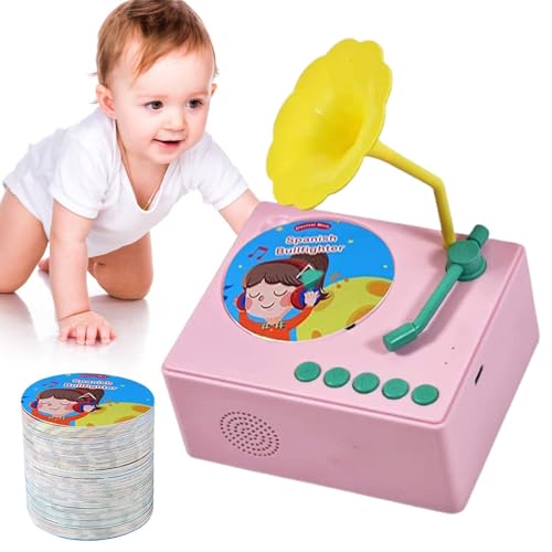 Musik-Spielzeug, Phonograph-Spielzeug für Kinder, sensorischer Phonograph für frühe Bildung mit 96 Karten, pädagogische Musikbox für Kinder, und Mädchen von Generic