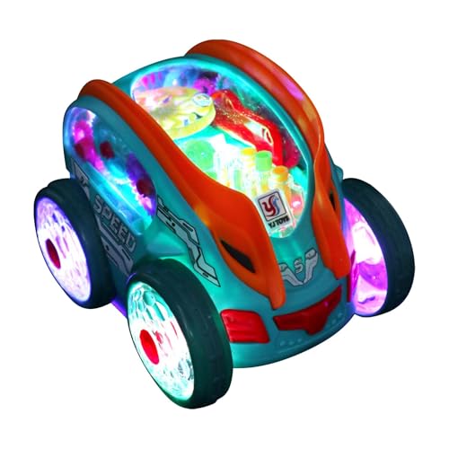 Musikauto mit farbenfroher Beleuchtung: Kleines ferngesteuertes Auto, Spielzeugauto mit leuchtenden LED-Lichtern und Musik- und Lichtfunktionen | Kinder sind attraktiv und unterhaltsam, ideal zum von Generic