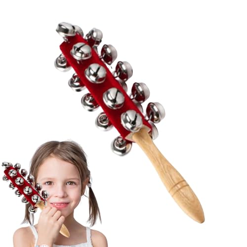 Musikinstrumente für Kinder - Baby Bell | Babyinstrumente | Handheld -Schlittenglocken | Jingle Bells Holzschüttler für Kinder | Percussion rasselt Musik -Lernspielzeug für Wohnzimmer, Bühne von Generic