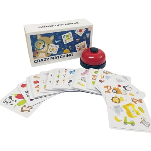 Muster Matching Card Brettspiel - Eltern -Kind -Brettspiel | Interaktiver pädagogisches Eltern-Kind-Spielzeug mit Klingelglocke für Mädchen Kinder von Generic