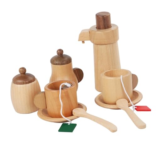 Nachmittagstee so tun Sie Sich Tee Party Tabelle Holztee -Set für kleine Mädchen für Kinder von Generic
