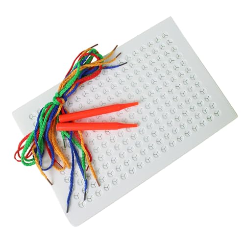 Nähbrett für Kindergarn, Einfädelbretter | Strickbrett mit Garn – Kunst-Set mit farbigen Seilen – Einfädelbretter mit feinem Motor für Kinder Nähbrett für Kindergarn, Einfädelbretter | Strickbrett mit Garn – Kunst-Set mit farbigen Seilen – Einfädelbretter mit feinem Motor für Kinder von Generic