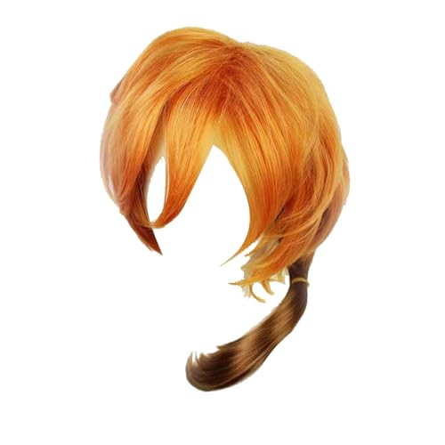 Nakahara Chuuya Cosplay Outfit Für Männer Anime Kostüm Perücke Schwarz Uniform Full Sets (Gelb,M) von Generic