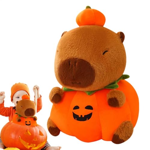 Nettes Capybara-Plüschspielzeug - Capybara-Plüschtier mit Rucksack Per, großes weiches Plüschtier | Realistischer Capybara-Plüschtier, Halloween-Capybara-Plüschtier mit , Puppe von Generic