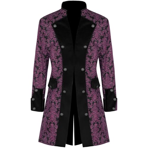 Neu 2025 Herren Steampunk Kleidung, Gothic Mantel Herren Midi,Mittelalter Jacke Retro Viktorianischen Gehrock Mittelalter Trenchcoat Theater Kleidung Nightclub Party Halloween Kostüm Neu 2025 Herren Steampunk Kleidung, Gothic Mantel Herren Midi,Mittelalter Jacke Retro Viktorianischen Gehrock Mittelalter Trenchcoat Theater Kleidung Nightclub Party Halloween Kostüm von Generic