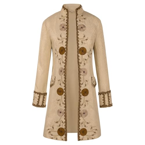 Neu 2025 Herren Steampunk Mantel - Gothic Jacke Herren Große Größen Mittelalter Trenchcoat Retro Viktorianische Hof Gehrock Elegant Edelmann Frack Theater Performance-Kleidung Cosplay Halloween Kostüm Neu 2025 Herren Steampunk Mantel - Gothic Jacke Herren Große Größen Mittelalter Trenchcoat Retro Viktorianische Hof Gehrock Elegant Edelmann Frack Theater Performance-Kleidung Cosplay Halloween Kostüm von Generic