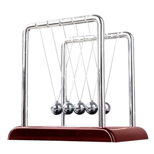 Newton Balance-Kugeln mit großen Perlen, Pendel mit 5 klassischen Newton-Schwingkugeln, Physik, Gadget, Schreibtischdekoration, kinetisches Bewegungsspielzeug von Generic